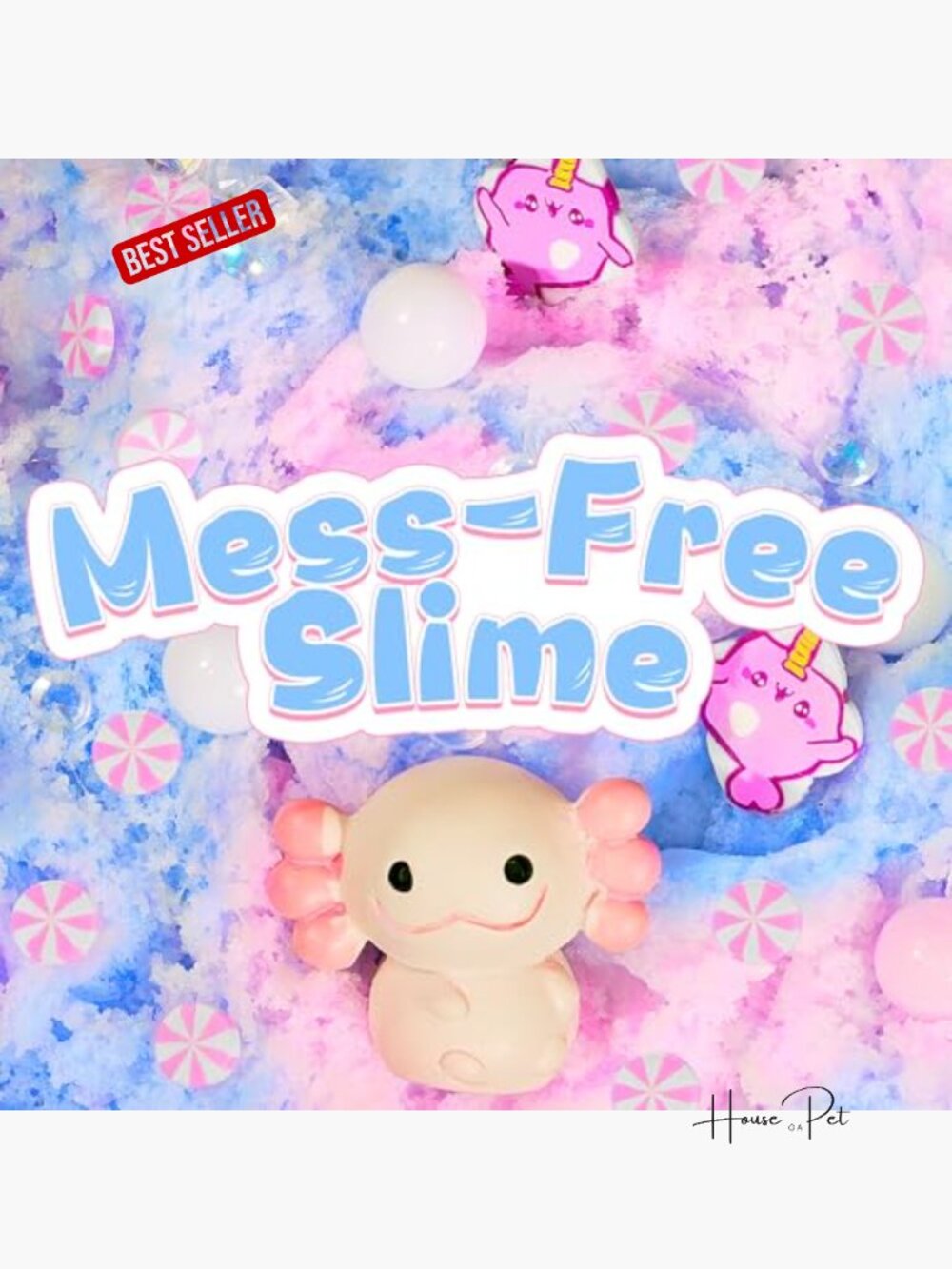 Non-Sticky DIY Cloud Slime Kit 2 Pack with Charms & Glitter - Picture 4 of 6
